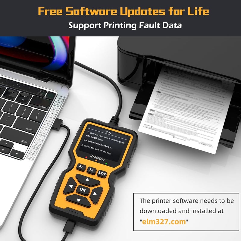 Zmoon ZM201 Professional OBD2 Scanner Diagnostic Tool, Enhanced Check Engine Code Reader with Reset OBDII/EOBD Car Diagnostic Scan Tools for All Vehicles After 1996, 2026 Upgraded - Image 5